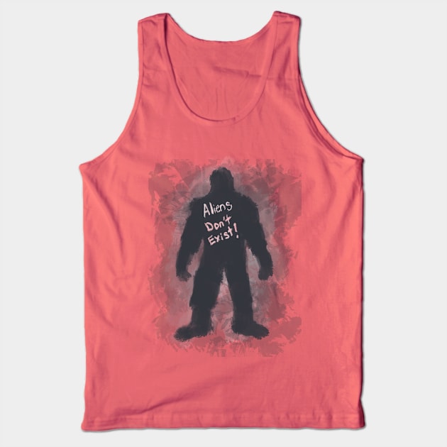 Bigfoot’s thoughts on Aliens Tank Top by Jldigitalcreations